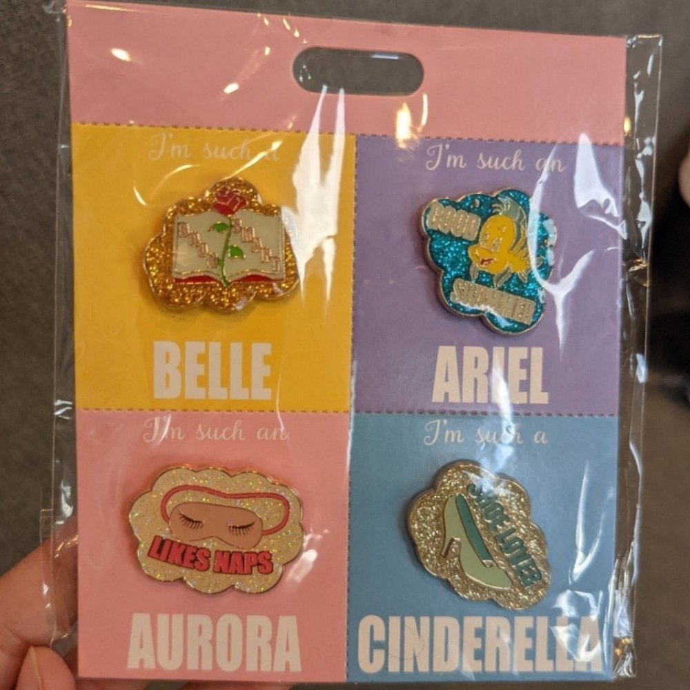 Disney Parks Princess | Disney Pin Set | Ariel, Cinderella, Aurora, Belle